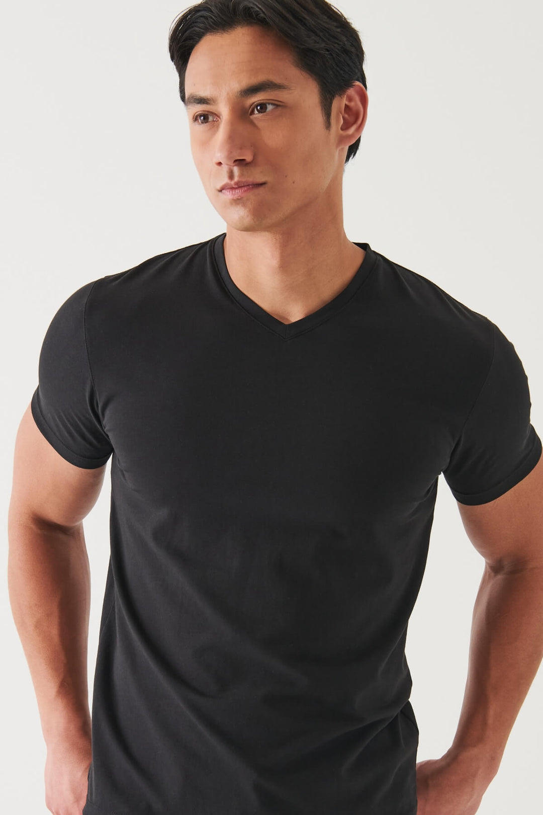 T-shirt with V-neck