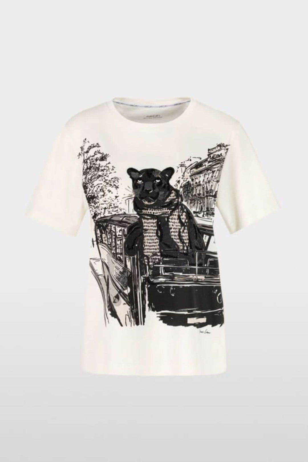 T-shirt with panther print