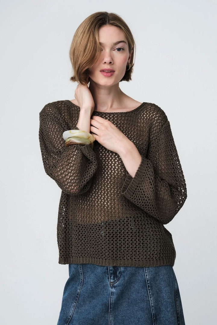 Chandail en maille ajourée