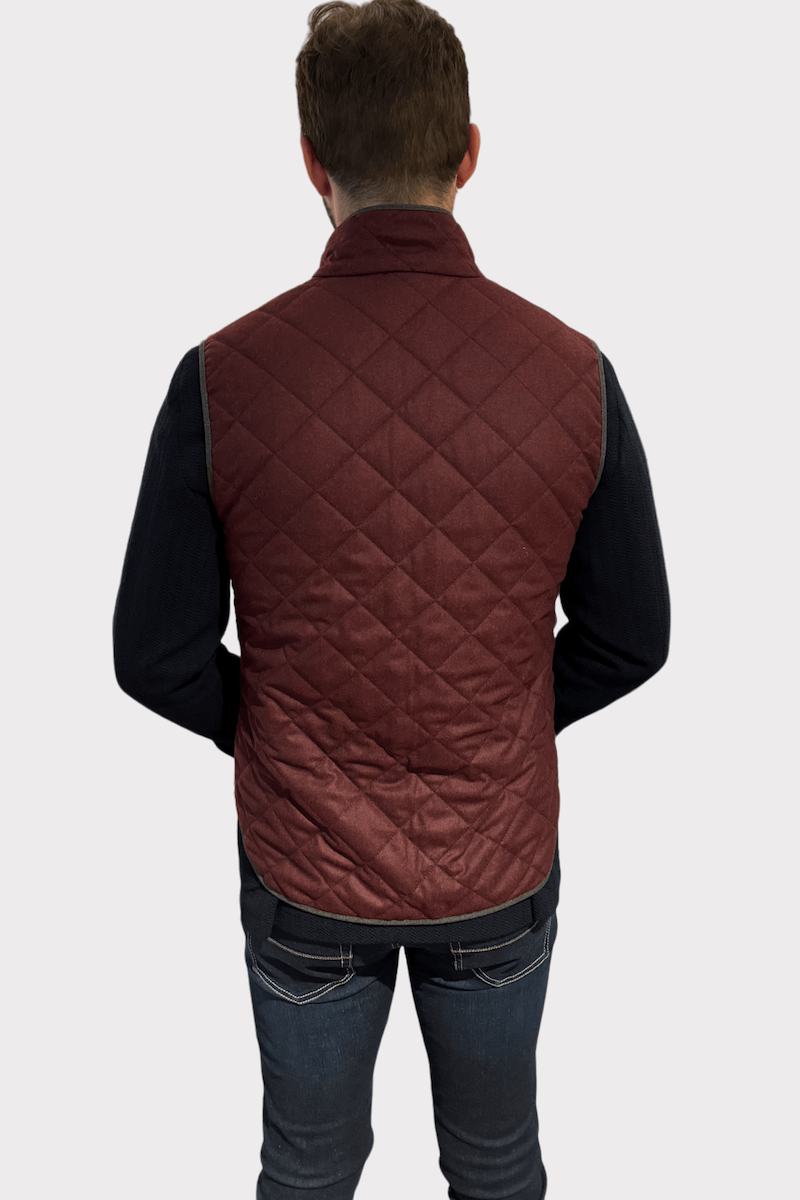 Quilted wool vest