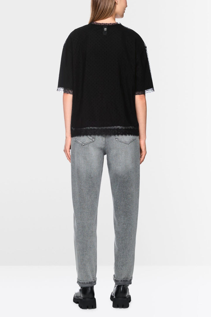 T-shirt 2 en 1 avec dentelle et perles pour femme Marc Cain