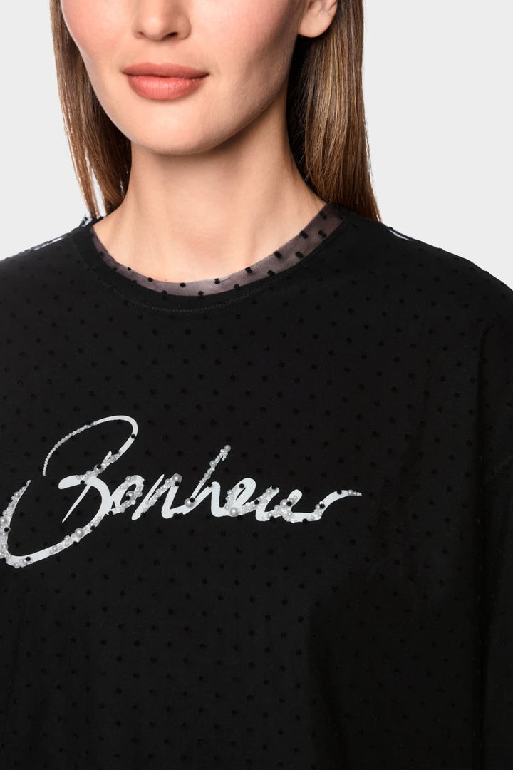 T-shirt 2 en 1 avec dentelle et perles pour femme Marc Cain