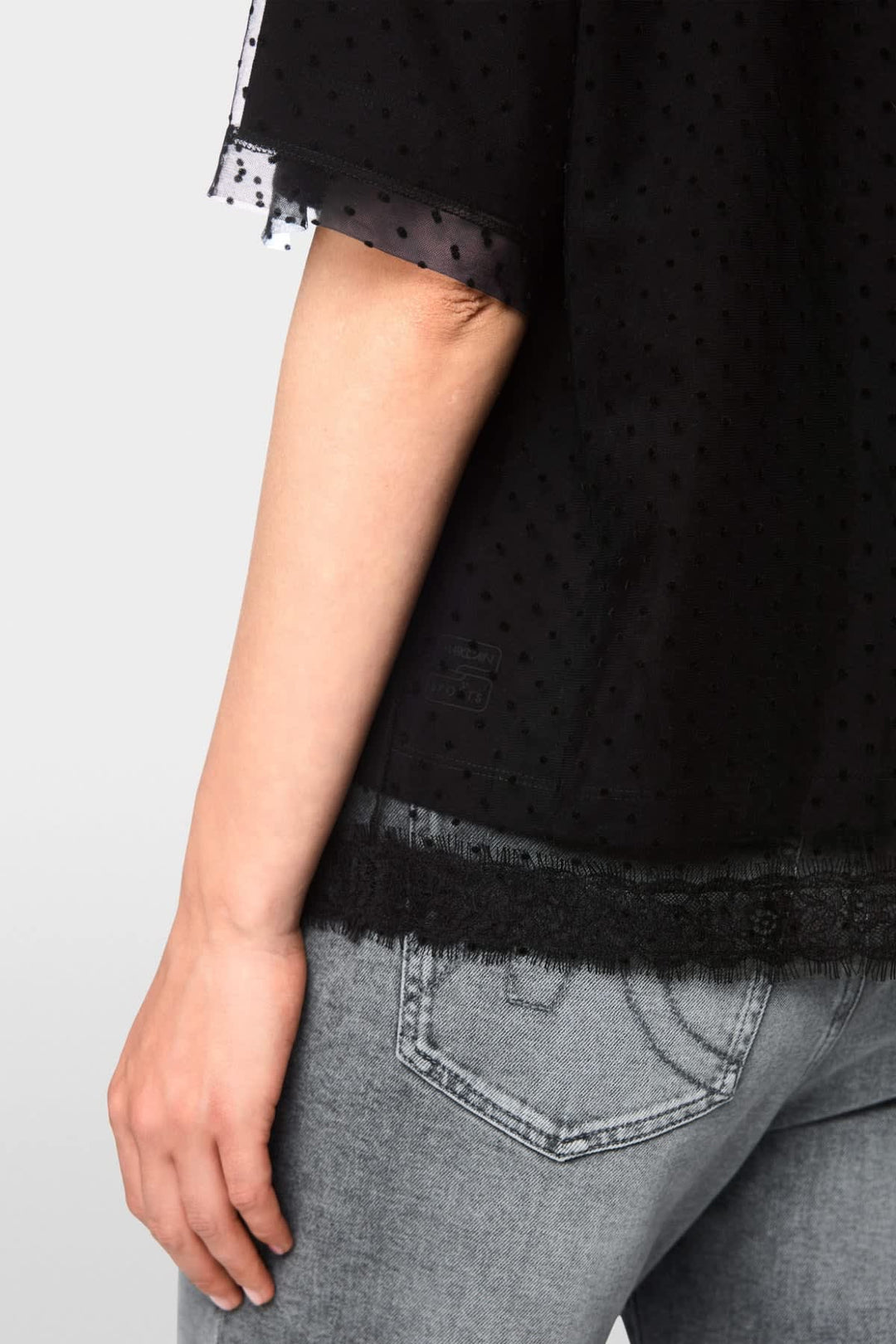 T-shirt 2 en 1 avec dentelle et perles pour femme Marc Cain