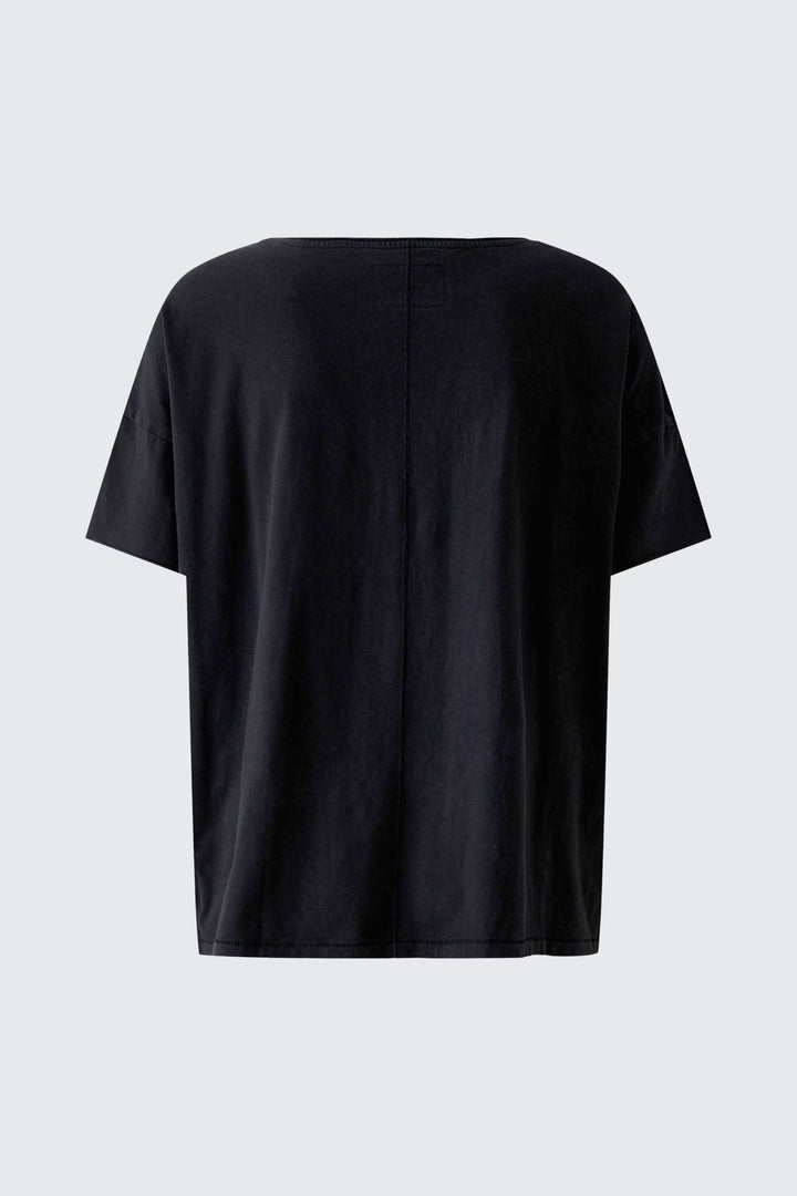Vue de face T-shirt blanc à motif floral brodé Oui pour femme - Valérie Simon