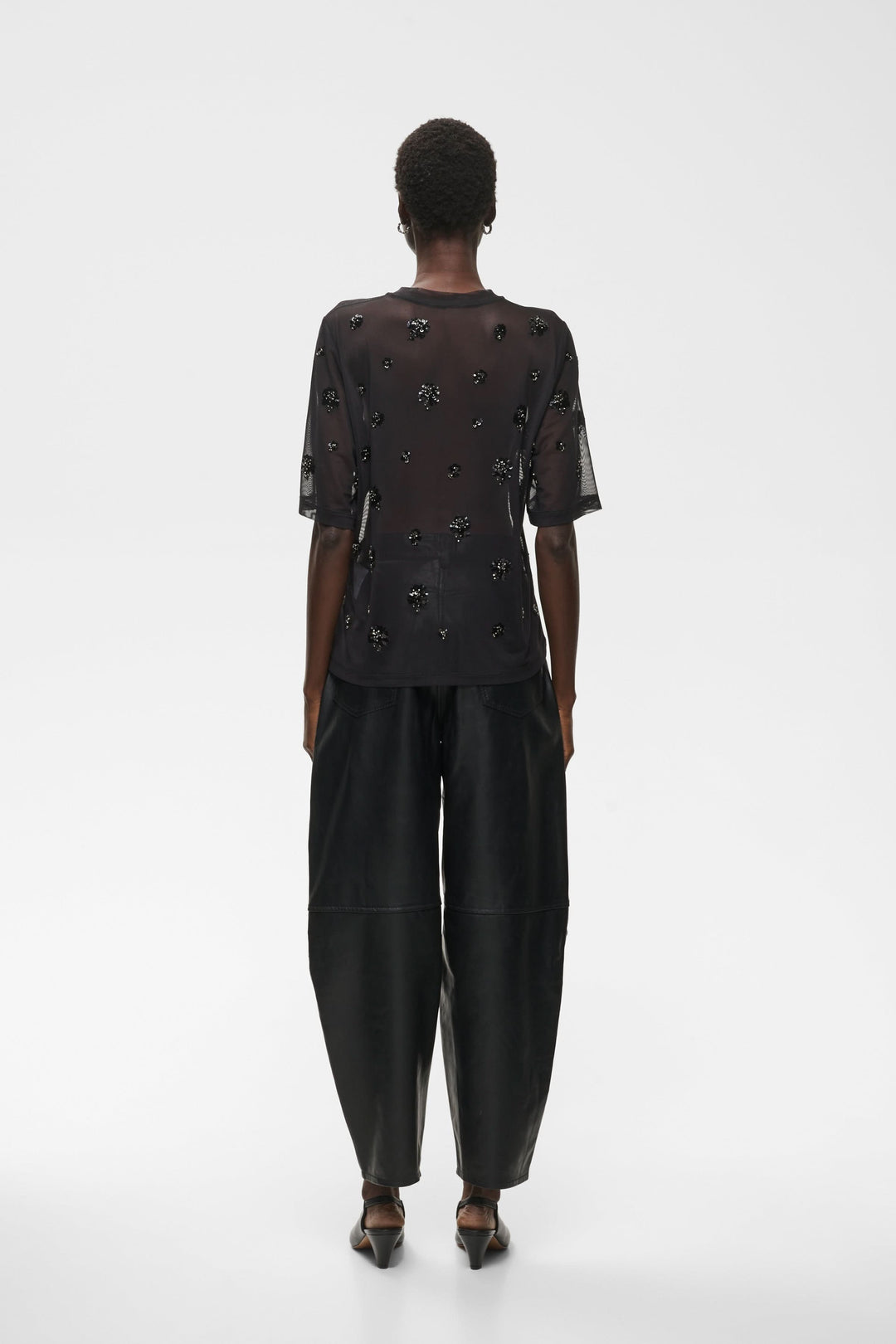 Women’s Bami T-shirt in sheer tulle with floral sequins Inwear