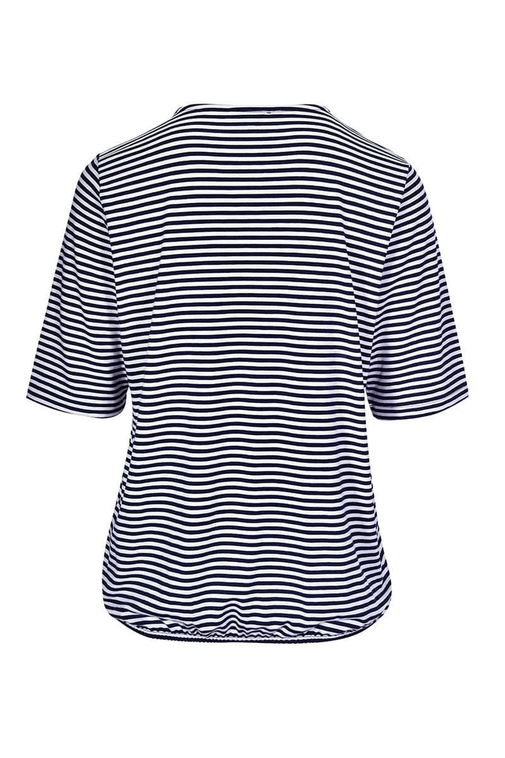 T-shirt rayé à encolure en V pour femme kennys