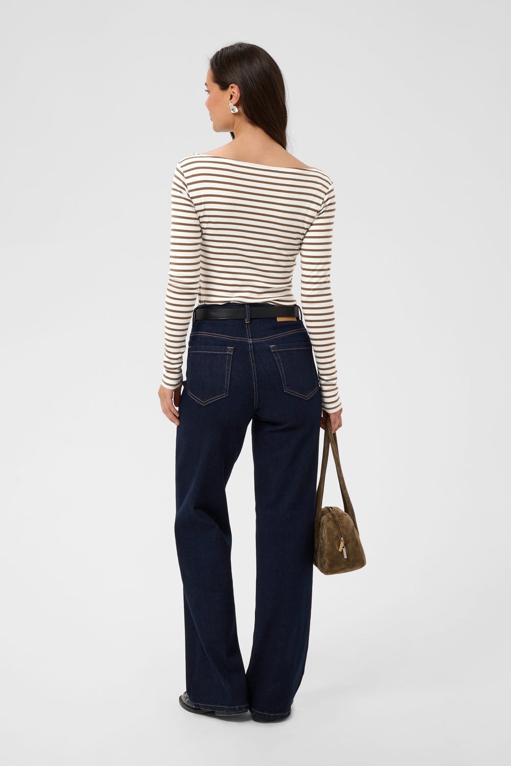 T-shirt Liddy rayé à manches longues pour femme Kaffe