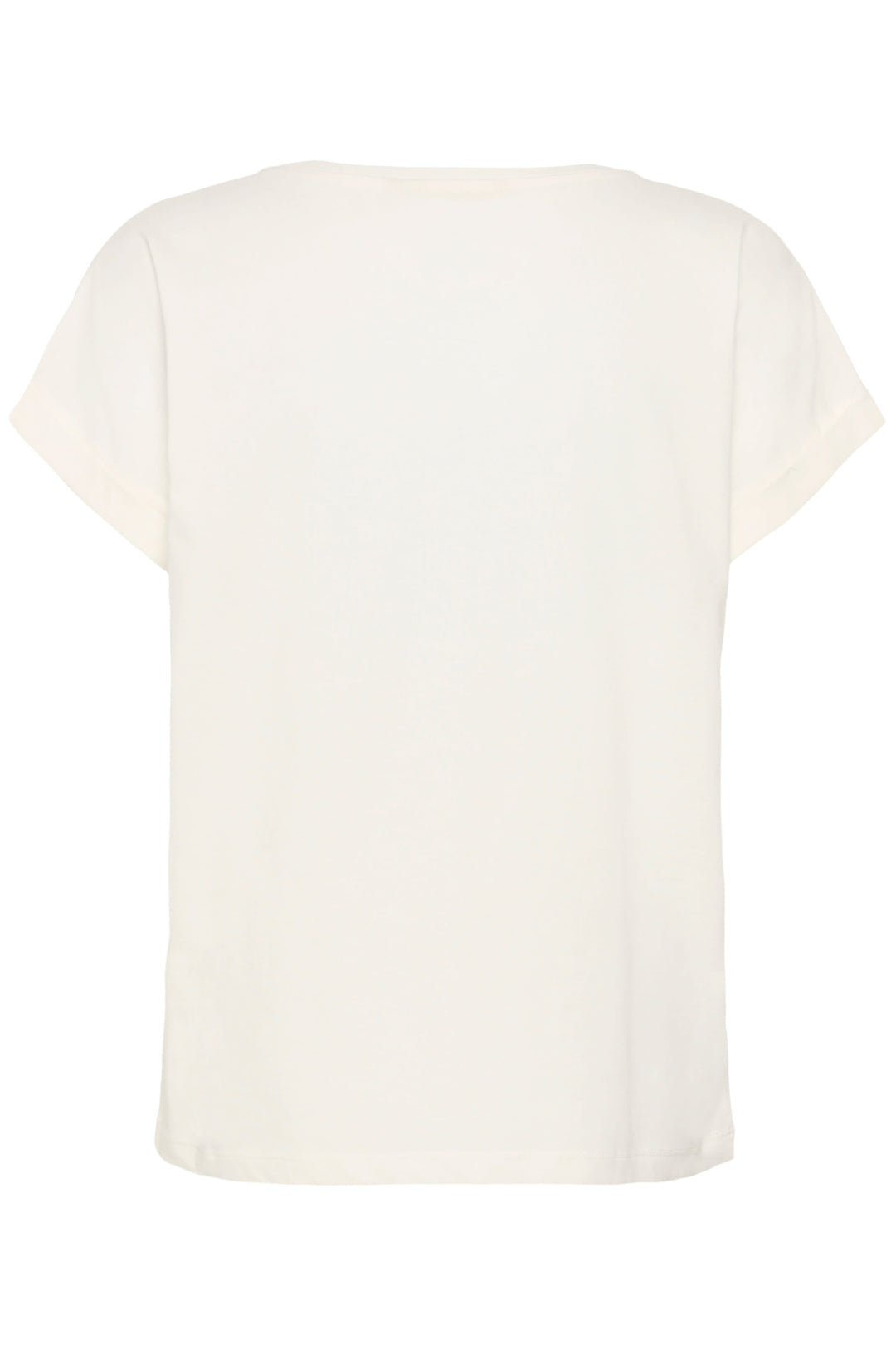 Vue de face T-shirt floral Cream femme blanc - Valérie Simon
