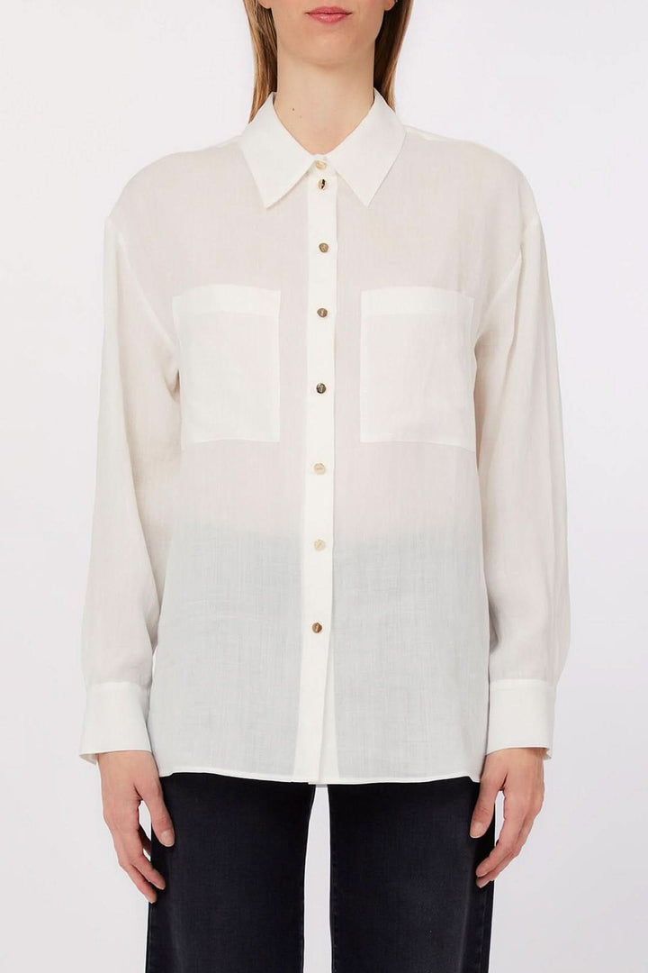 Flowy shirt with patch pockets