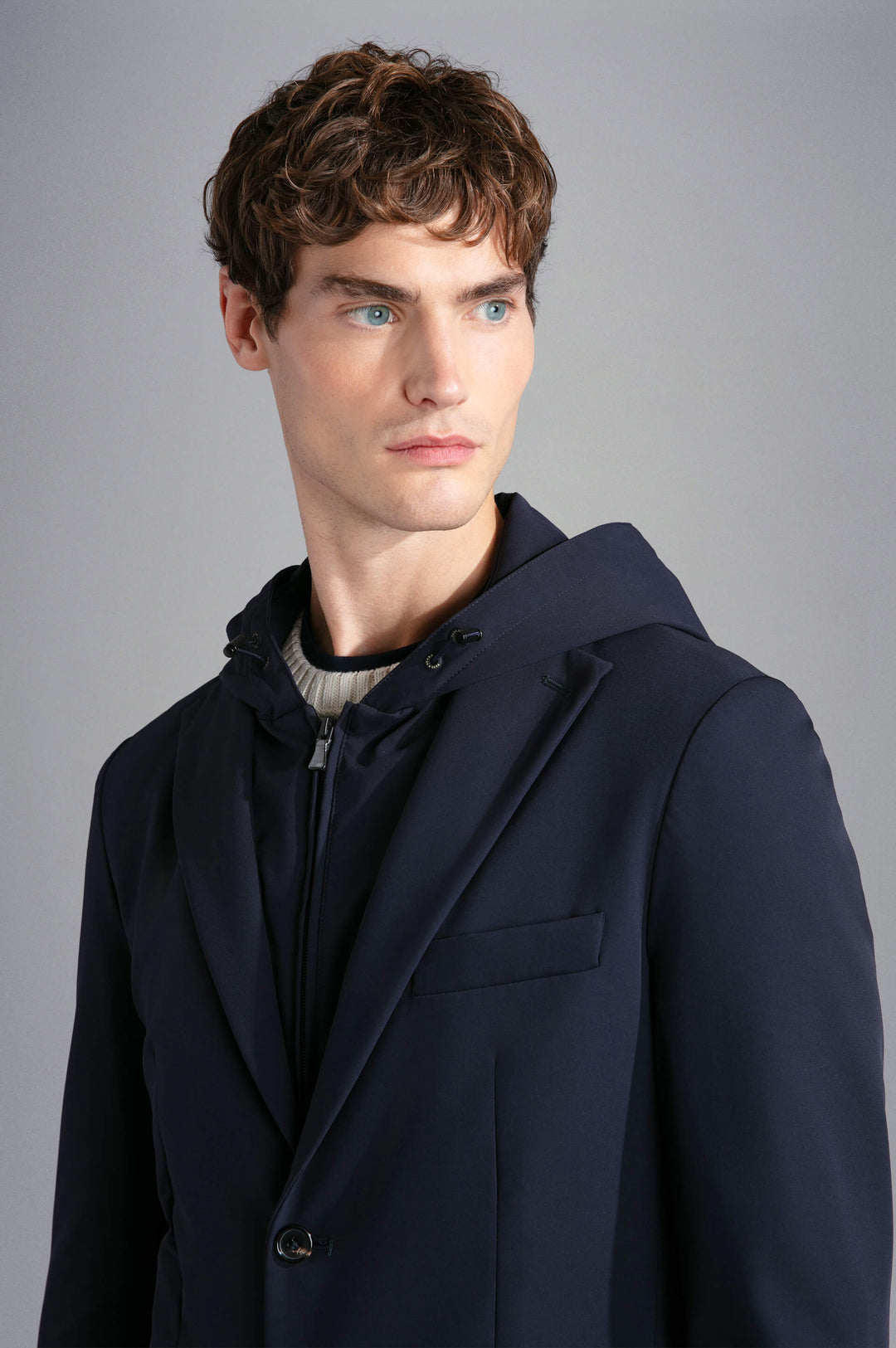 Stretch hooded jacket