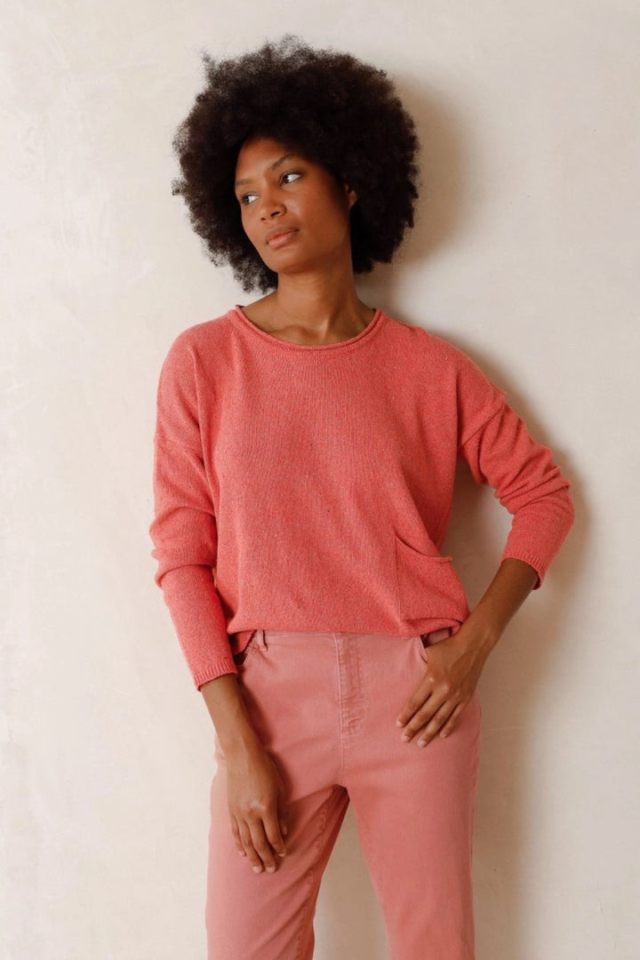 Plain knit sweater