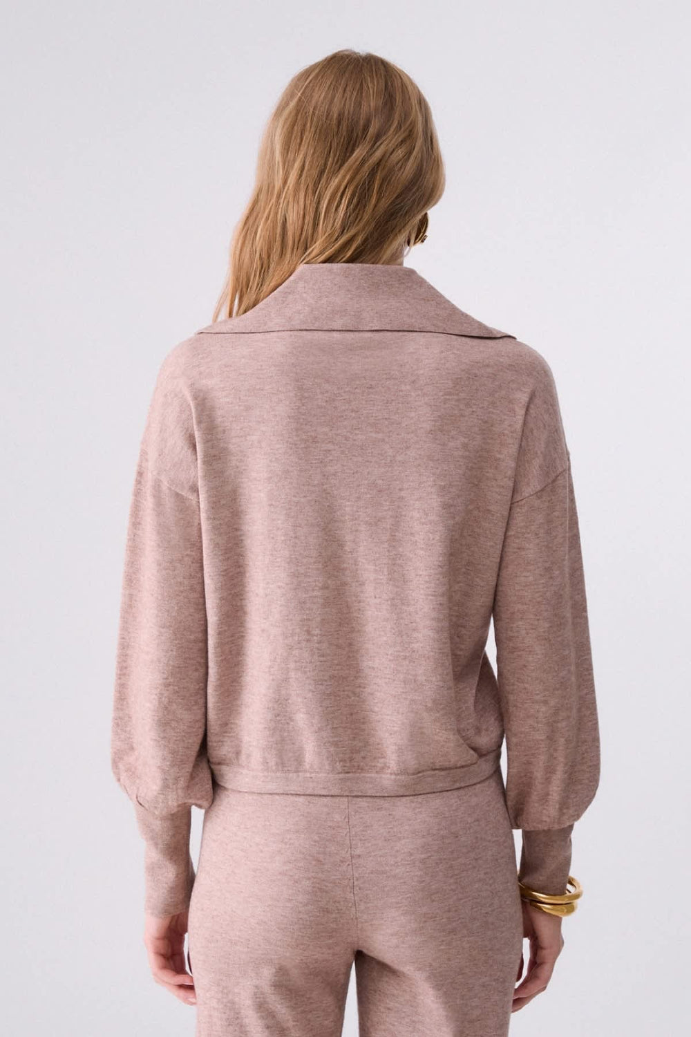 Front view polo neck knit for women liujo