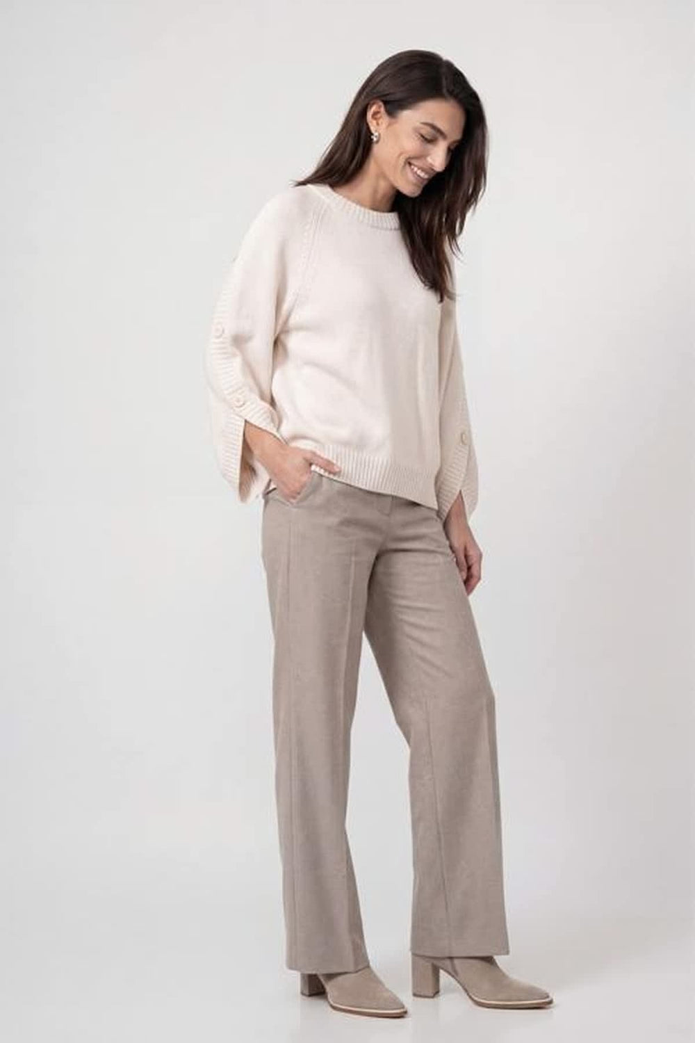 Tricot à manches boutonnées pour femme Monari