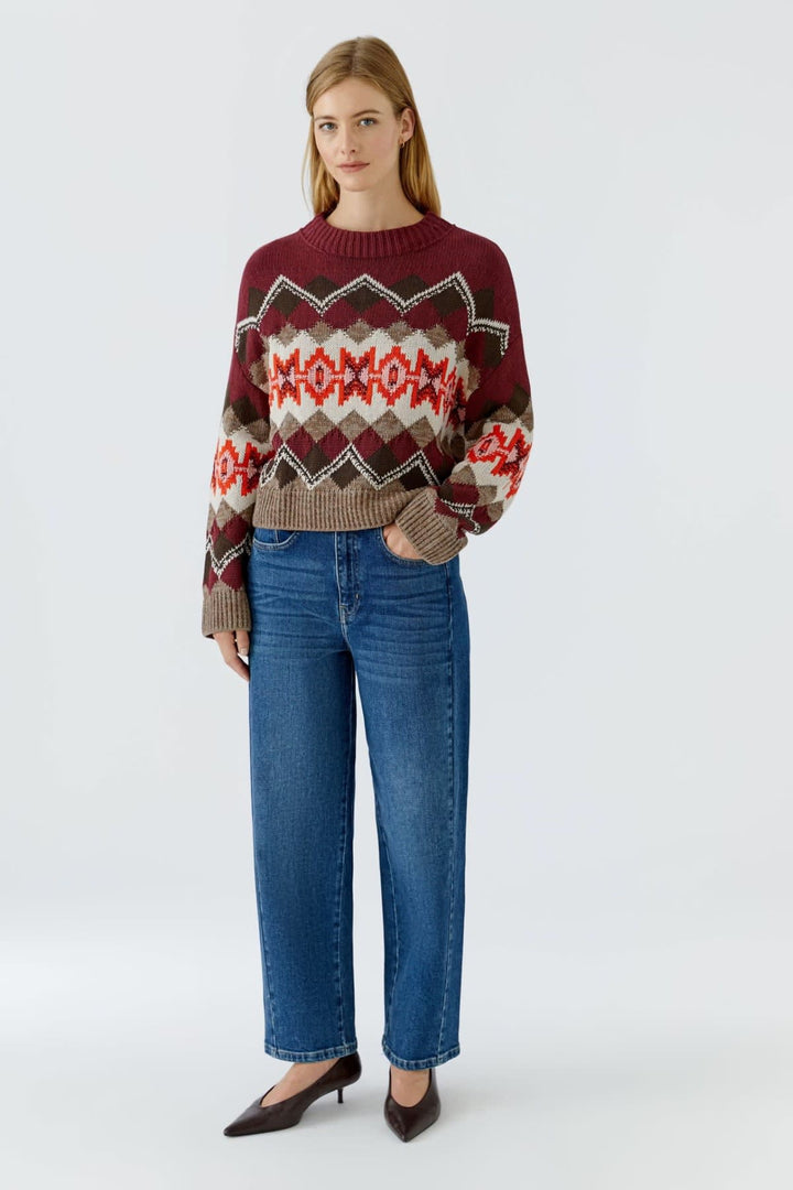 Tricot à motif jacquard pour femme Oui