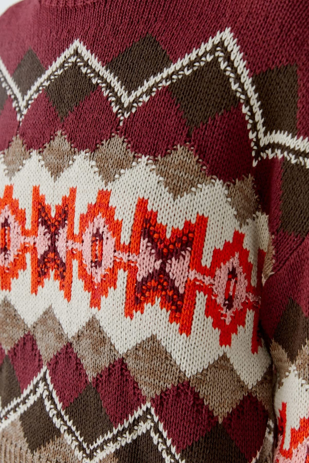 Chandail à motif jacquard pour femme Oui