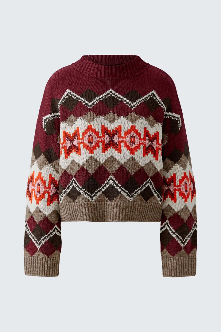 Tricot à motif jacquard pour femme Oui