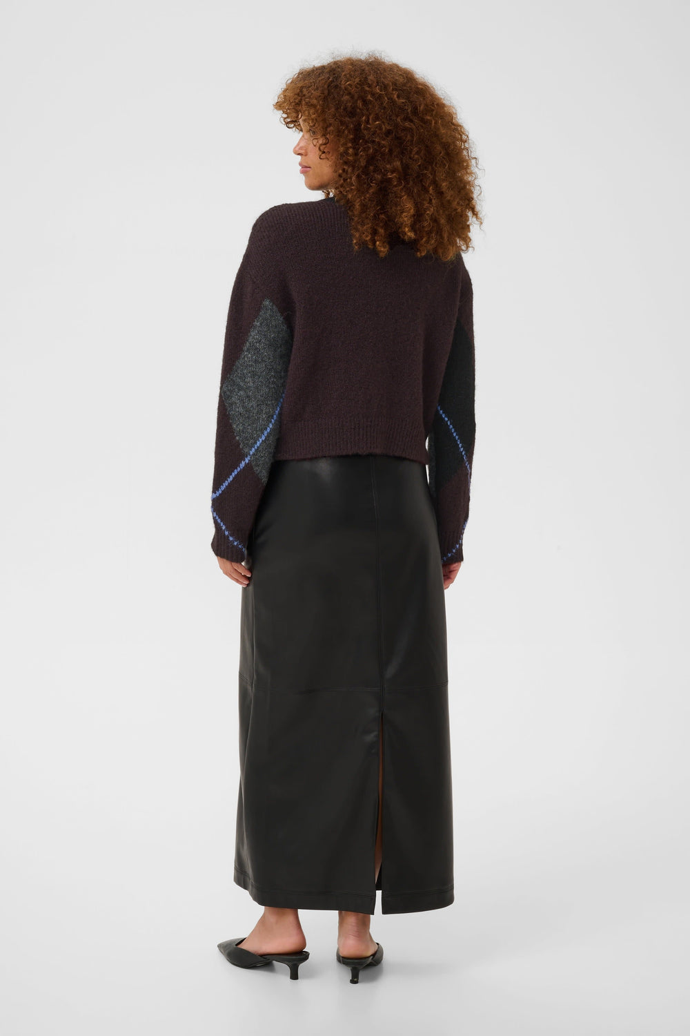 Tricot à motif losanges pour femme Kaffe