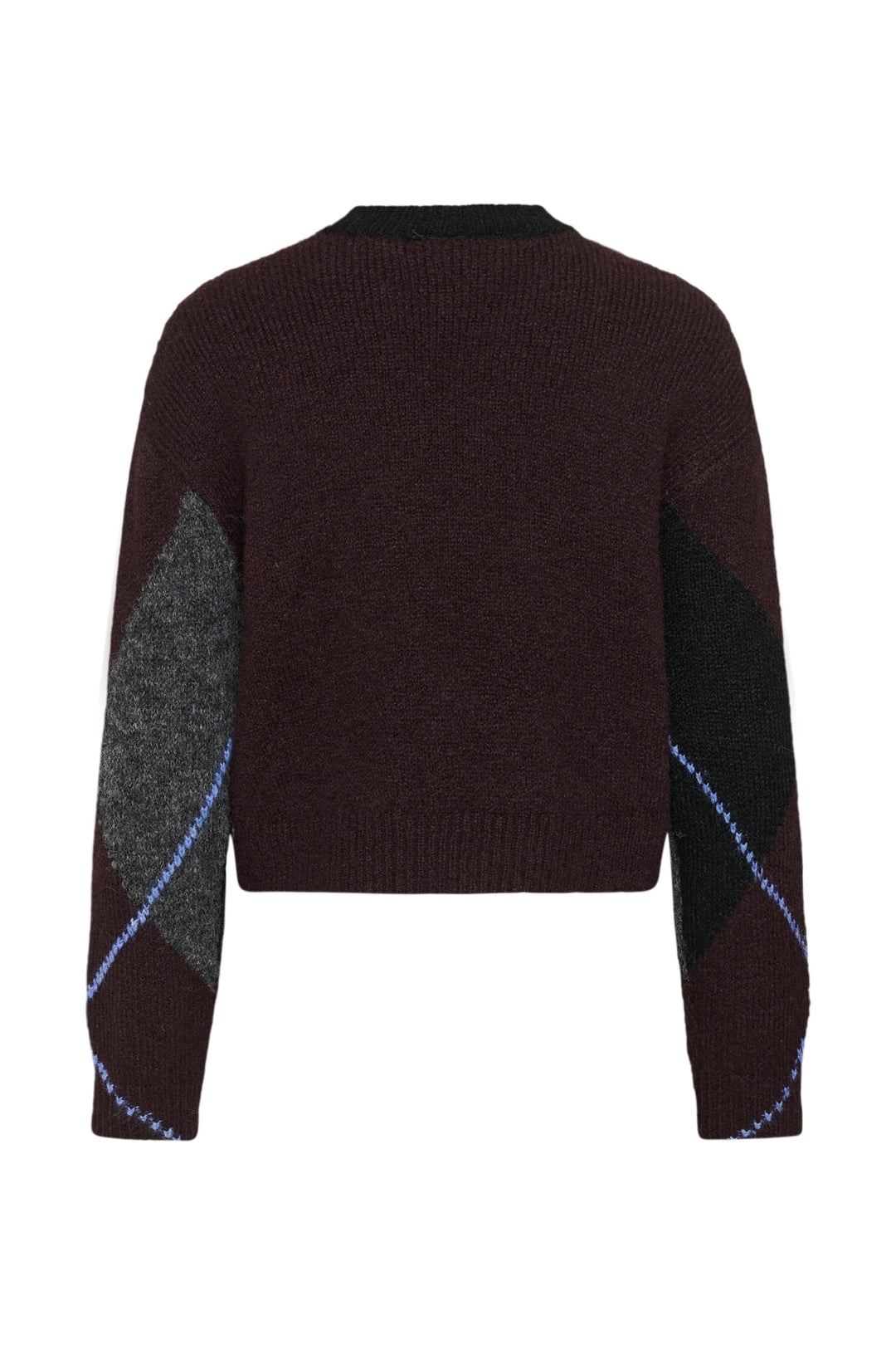 Tricot à motif losanges vue de face pour femme Kaffe