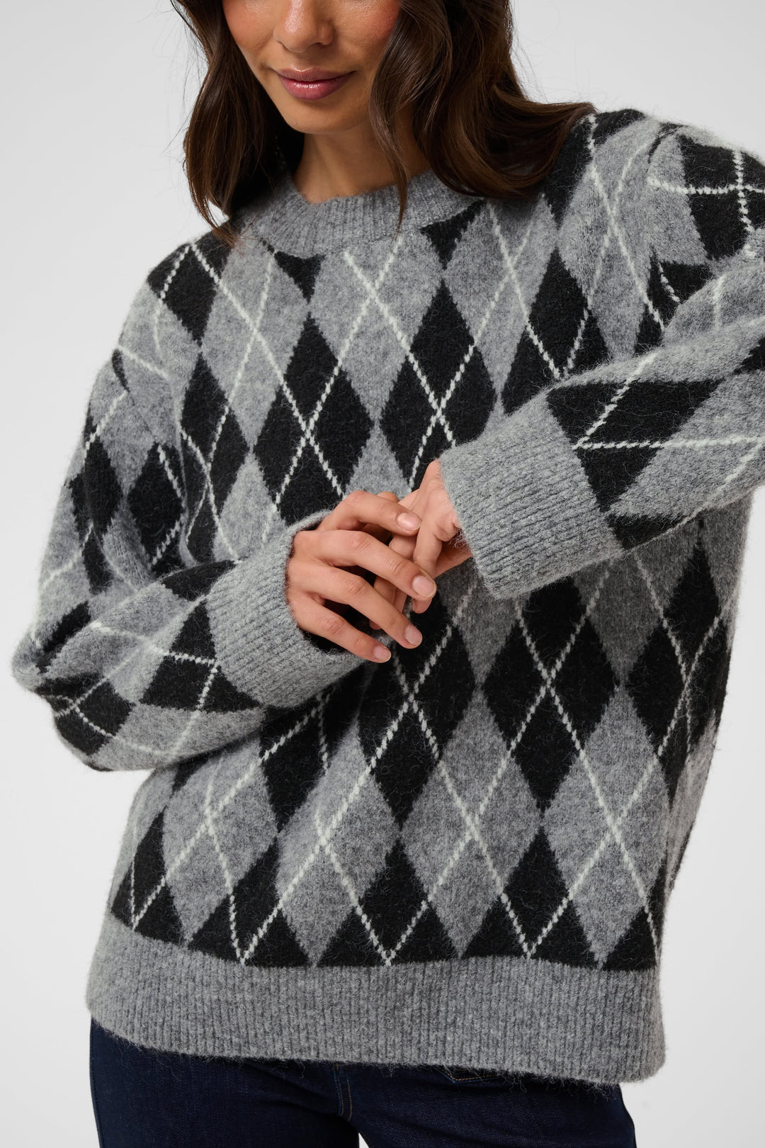 Tricot à motif losanges Simone pour femme Kaffe