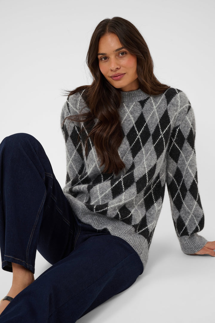 Tricot à motif losanges pour femme Kaffe