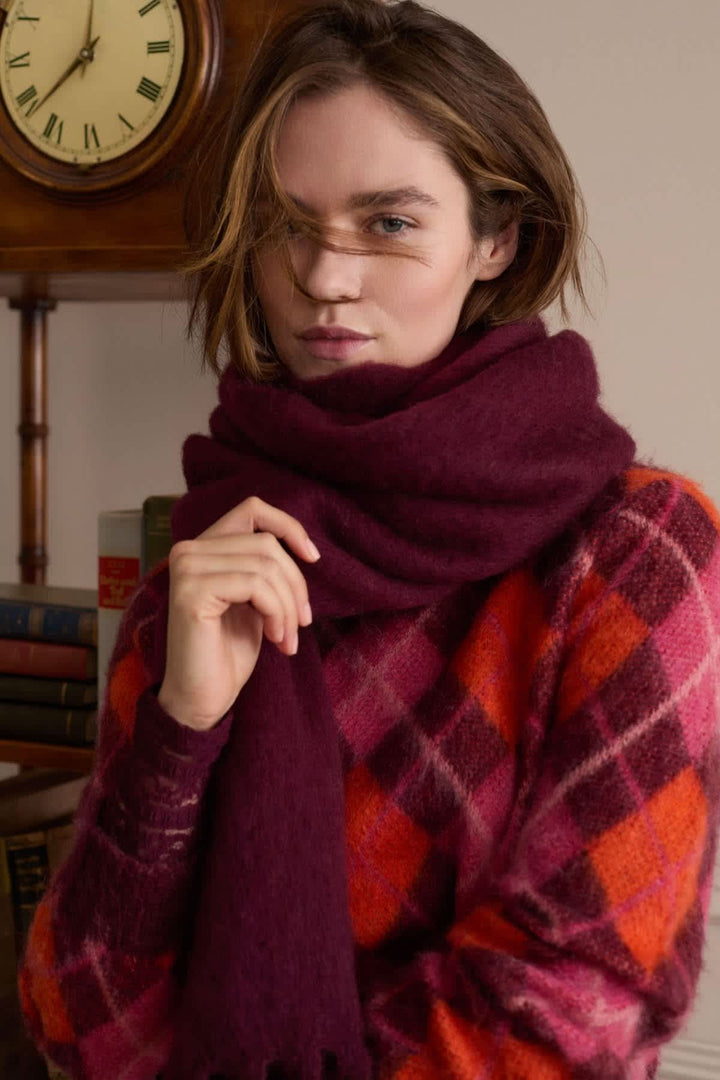 Tricot en laine et mohair pour femme Oui