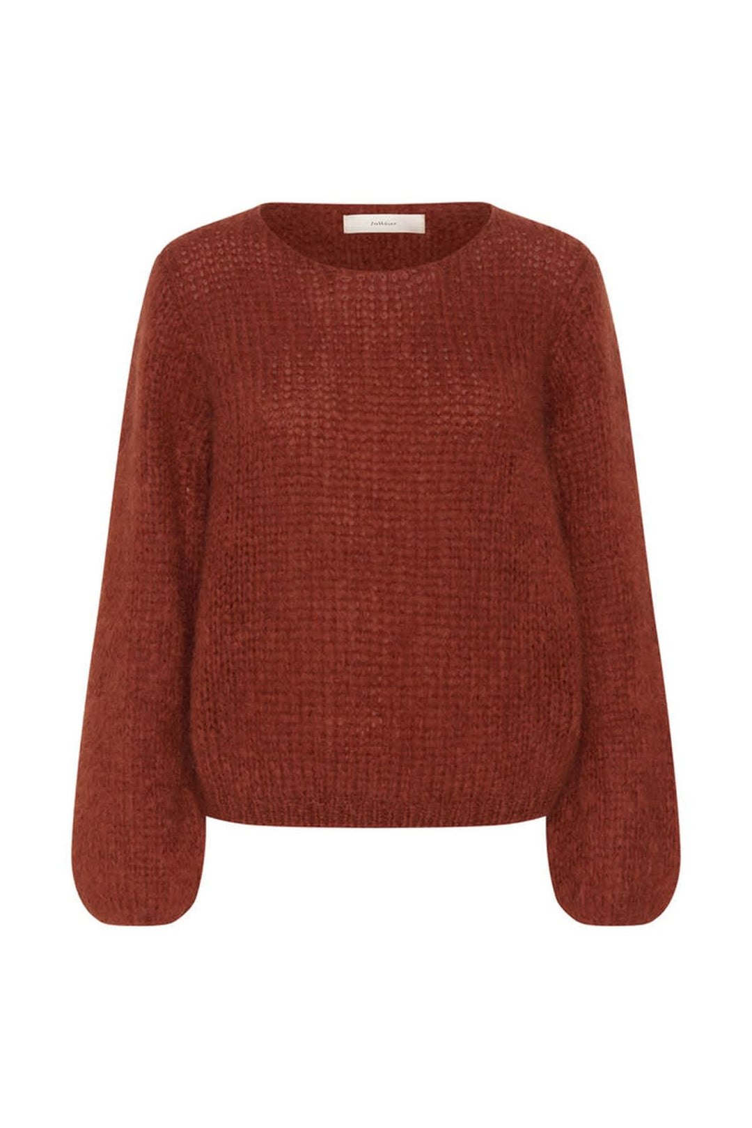 Vue détaillée tricot maille duveteuse Inwear noir avec texture douce pour femme - Valérie Simon