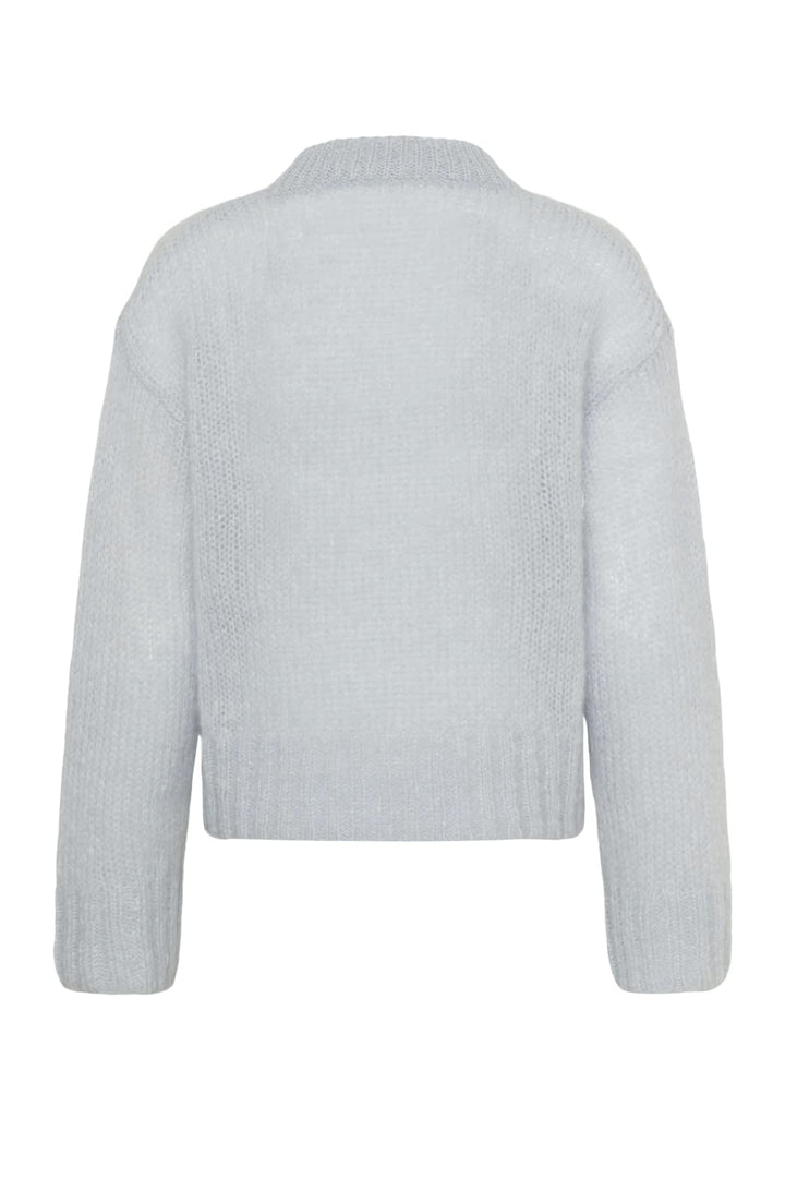 Tricot Sille duveteux à col rond vue de face pour femme Part Two