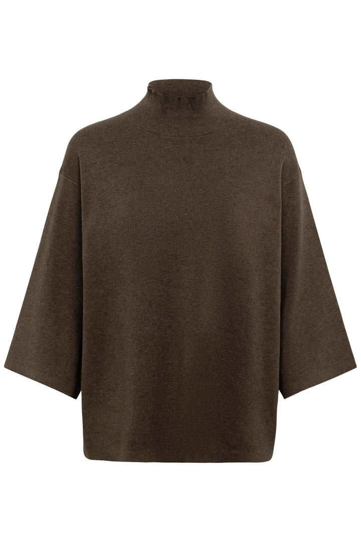 Tricot Tilda à col roulé coupe ample vue de face pour femme Inwear