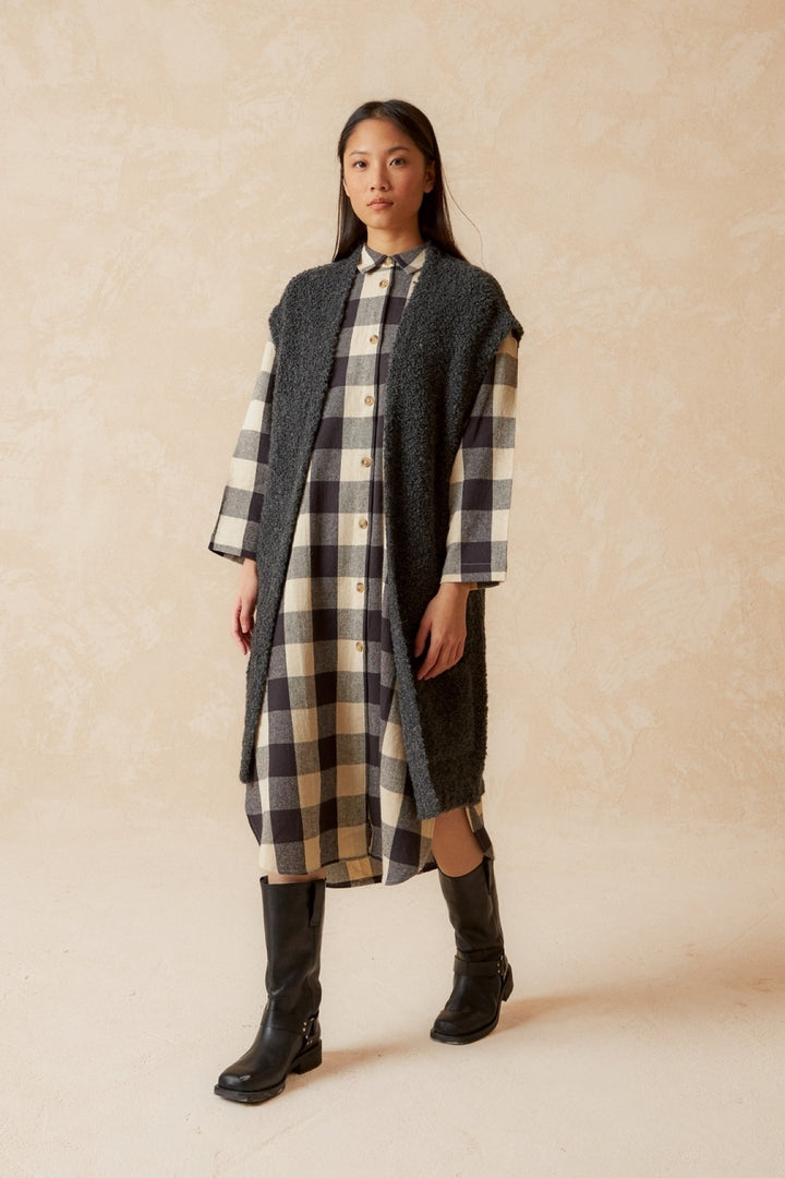 Long plaid coat