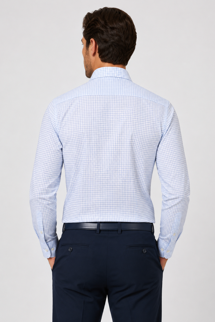 Micro-check dress shirt