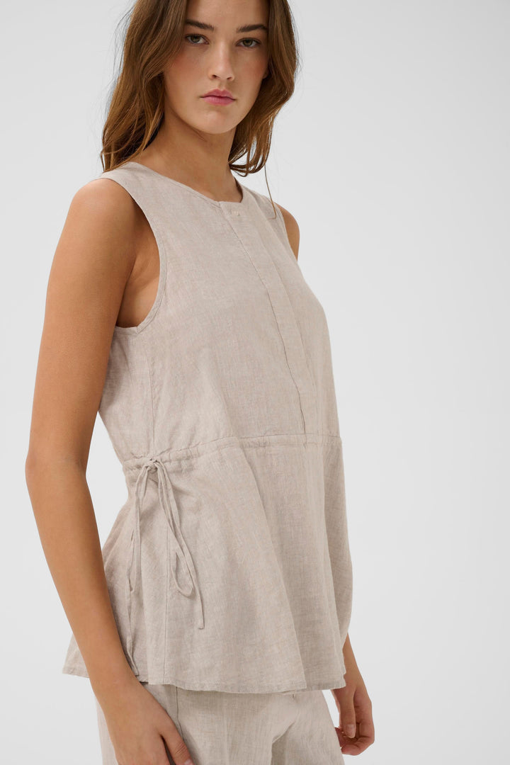 Rowan Sleeveless Linen Blouse