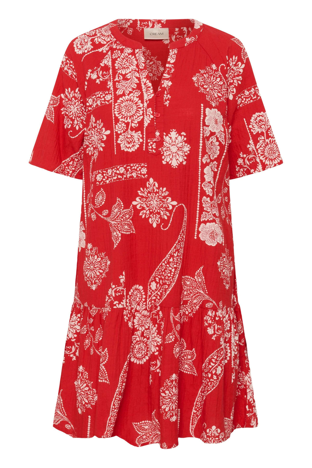 Tiah Short-Sleeve Printed Dress