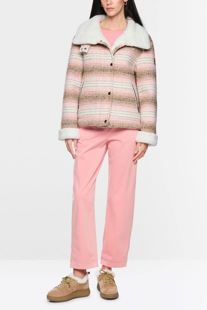 Veste avec fourrure synthétique vue de face pour femme Marc Cain