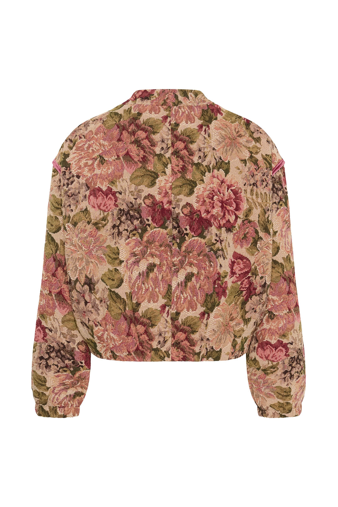 Veste courte à motif floral pour femme Cream