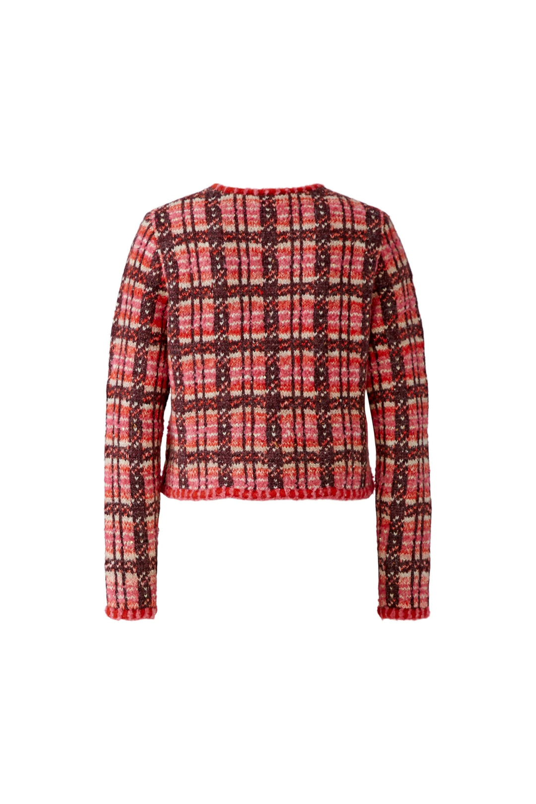Short checked knit jacket for women by Oui