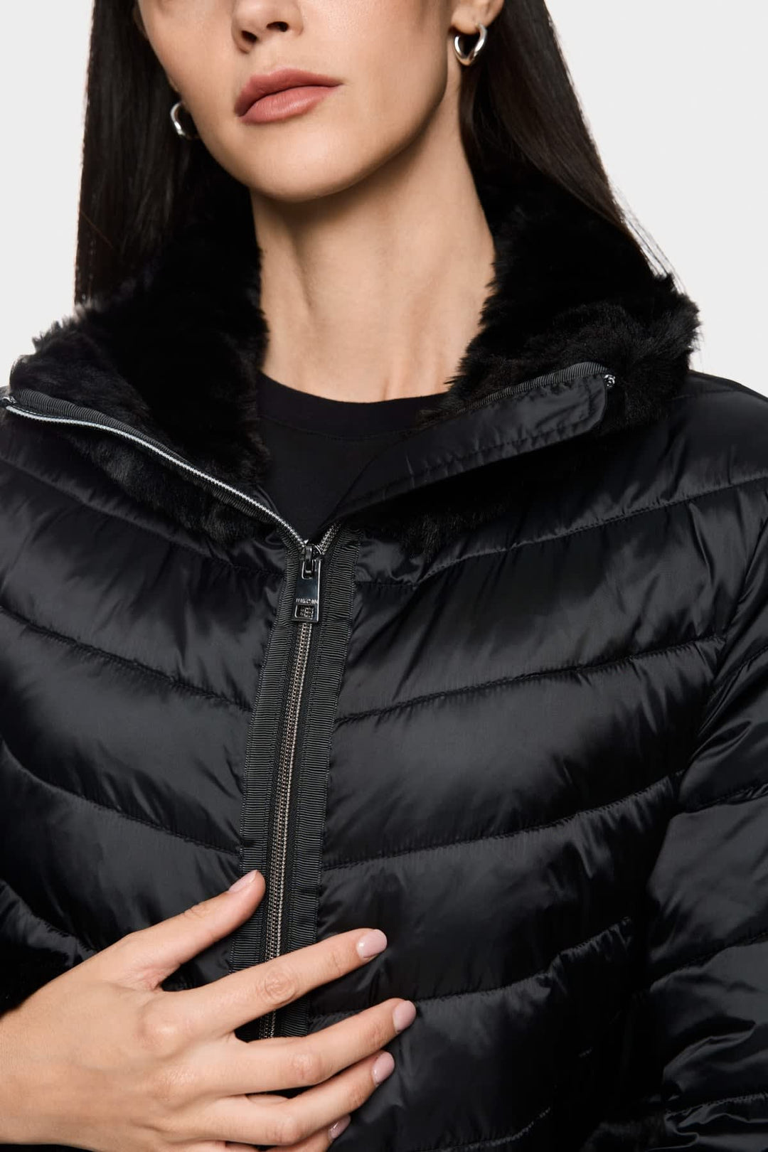 Veste matelassée avec fausse fourrure pour femme Marc Cain