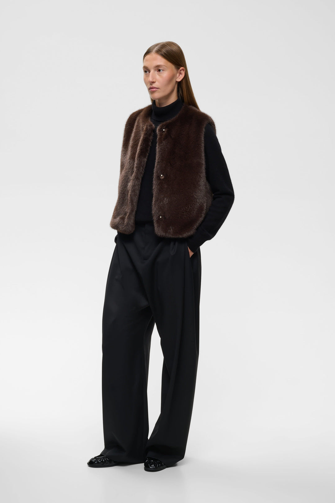Veste sans manches Zabelle en fausse fourrure pour femme Inwear