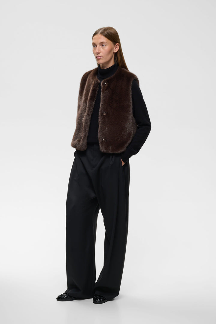Veste sans manches Zabelle en fausse fourrure pour femme Inwear