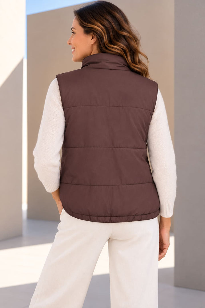 Veste sans manches matelassée vue de face pour femme kennys