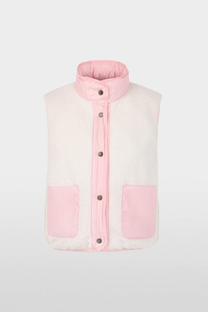 Veste sans manches réversible matelassée effet teddy vue de face pour femme Marc Cain