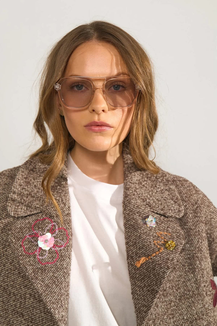 Veston à broderies florales pour femme Numph