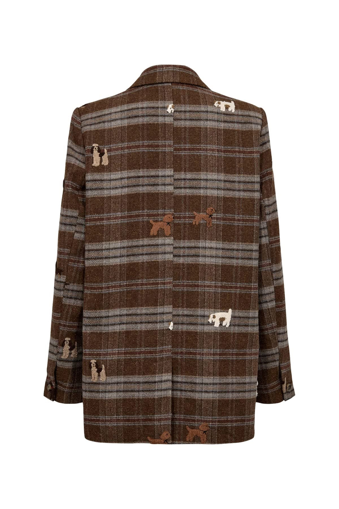 Veston à carreaux avec broderies pour femme Numph