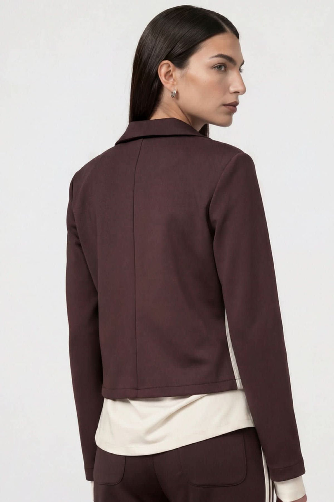Veston court à bandes latérales pour femme Monari