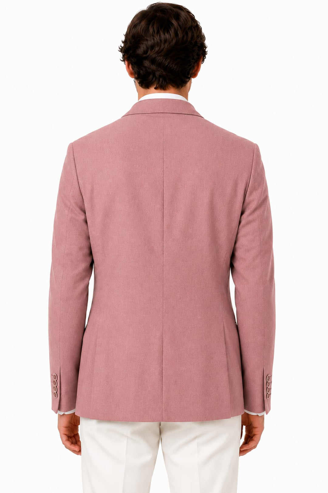 Vue de face veston texturé extensible Lief Horsens pour homme gris avec détails boutons - Valérie Simon