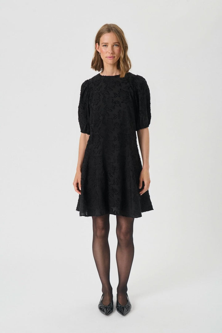 Vilhelmina lace dress with puff sleeves