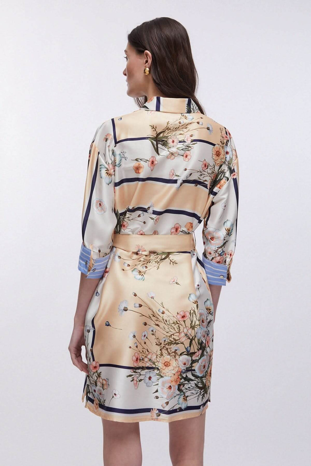 Floral-print shirt dress