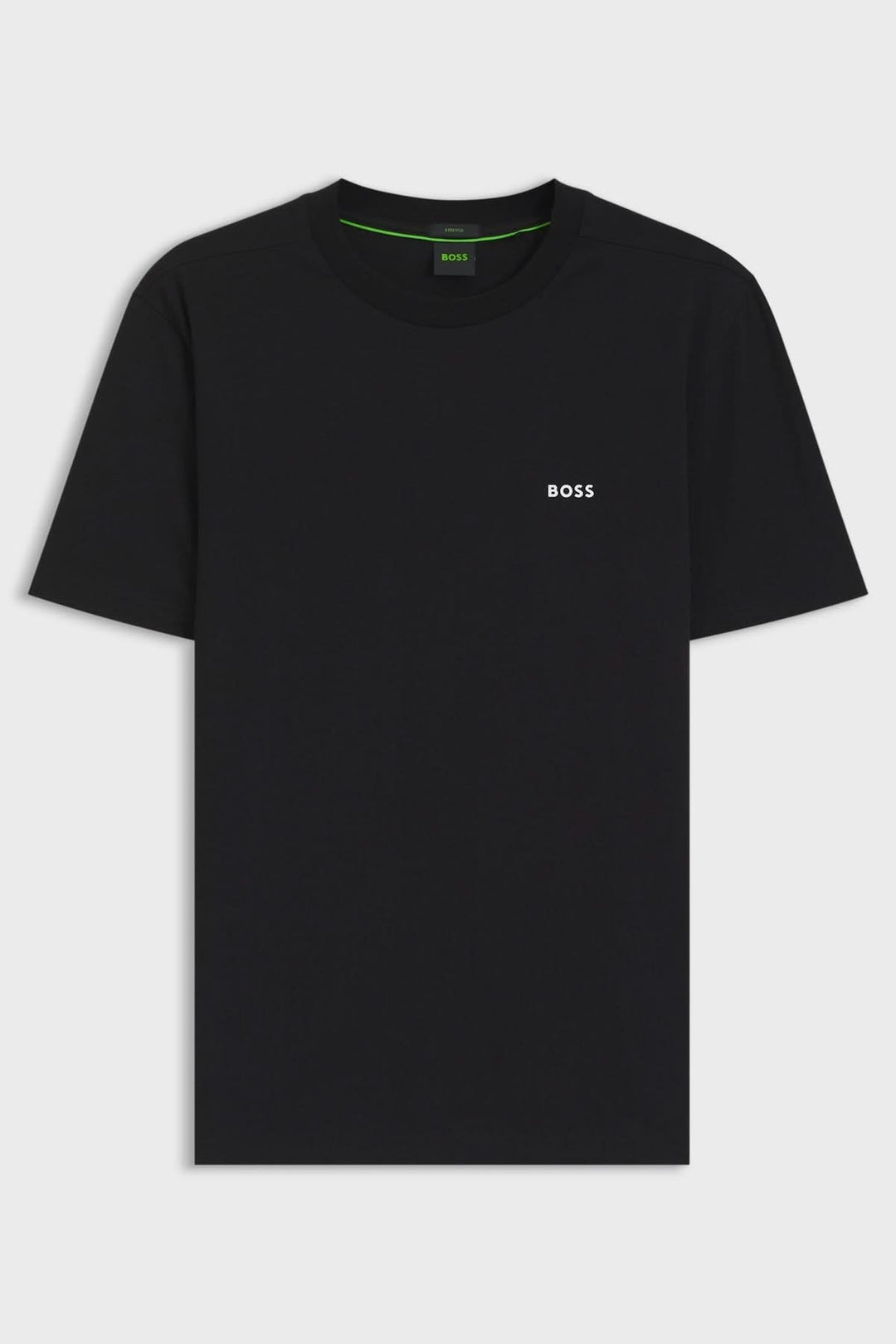 Stretch cotton T-shirt with logo