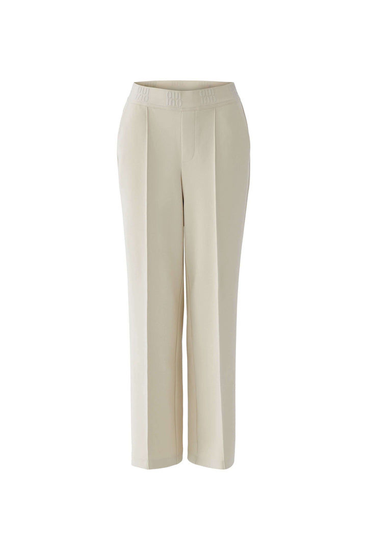 Pantalon droit à taille élastique logo