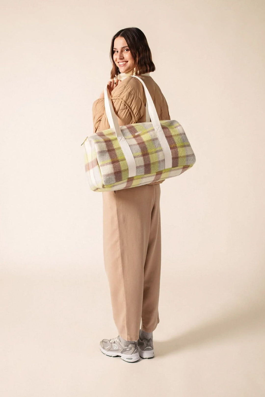 Sac de voyage à carreaux
