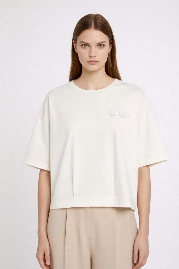 Oversized T-shirt with embroidered logo
